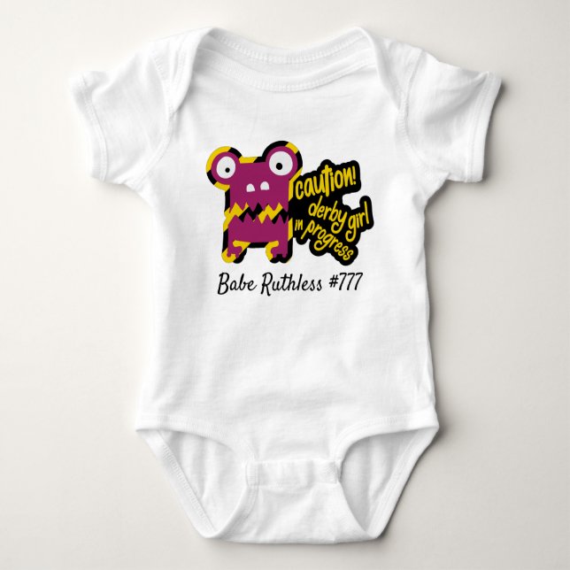 Roller Derby Baby Bodysuit - Personalisieren Sie e Strampler (Vorderseite)