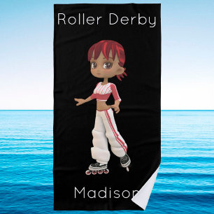 Roller Derby Beach Handtuch
