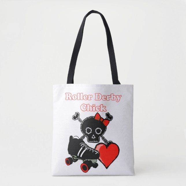 Roller Derby Chick (rot) Tasche (Vorderseite)
