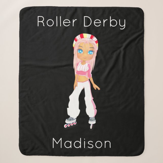Roller Derby Couverture Sherpa personnalisée (Devant)