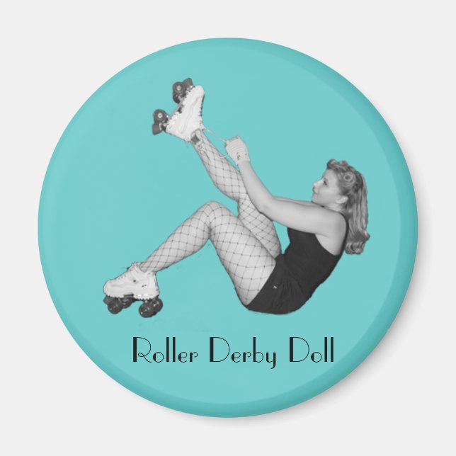 Roller Derby Doll Magnet (Vorne)