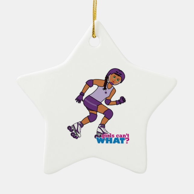 Roller Derby Girl Keramikornament (Vorne)