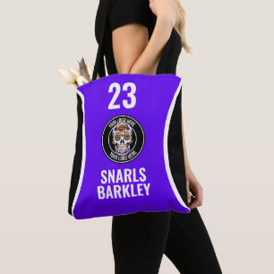 Roller Derby Logo Lila Schwarz Team Name Uniform Tasche