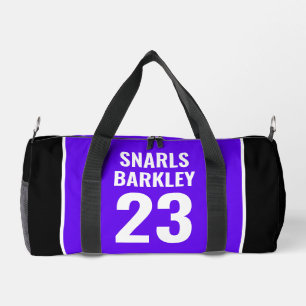 Roller Derby Logo Lila Schwarz Teamname Uniform Duffle Bag