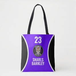 Roller Derby Logo Purple Black Team Name Uniform Tasche