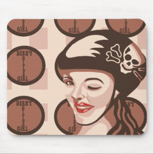 Roller Derby Mädchen Mousepad