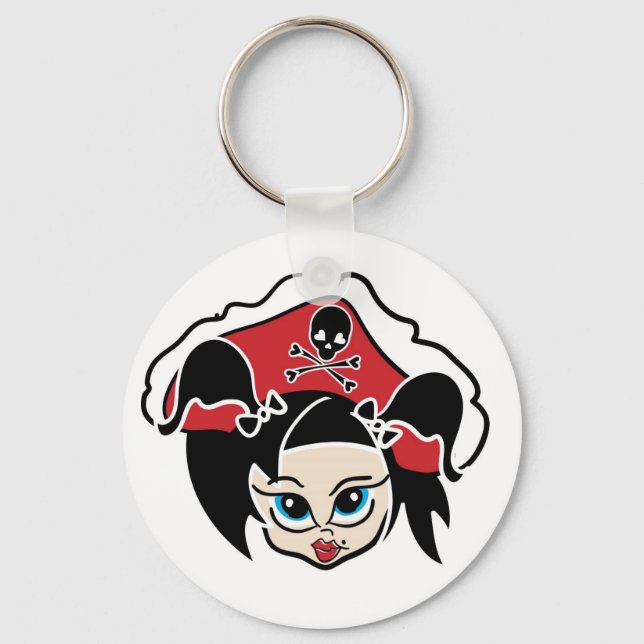 Roller derby Pirate Schlüsselkette Schlüsselanhänger (Vorderseite)