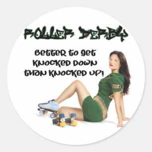 Roller Derby... Runder Aufkleber