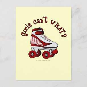 Roller Derby Skate - Rot Postkarte
