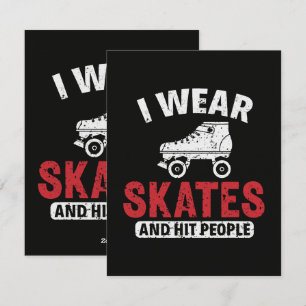 Roller Derby Skating Skate Schlittschuhläufer Feiertagskarte