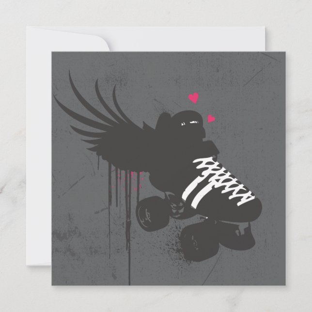 Roller Derby Square Note Card (Vorderseite)