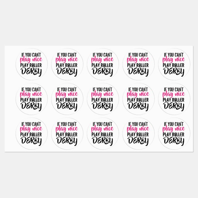 Roller Derby Stickers Etiketten (Blatt)