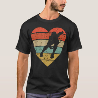 Roller Derby Vintage Retro Skater Spielerin Herz T-Shirt