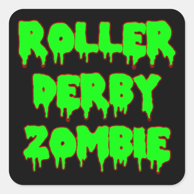 Roller Derby Zombie Sticker (Vorderseite)