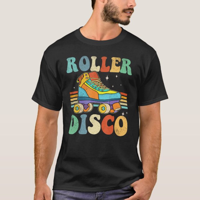 Roller Disco Roller Skate Roll 70er 80er Sport Rol T-Shirt (Vorderseite)