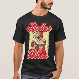 Roller Disco T Party Tänzer Eislaufbahn 80er T-Shirt