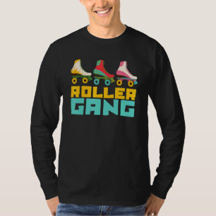 Roller Gang Street Skaten Derby Skater 70er Rolle T-Shirt