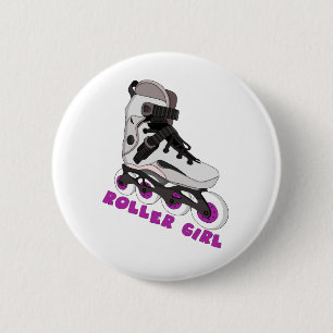 Roller Girl Button