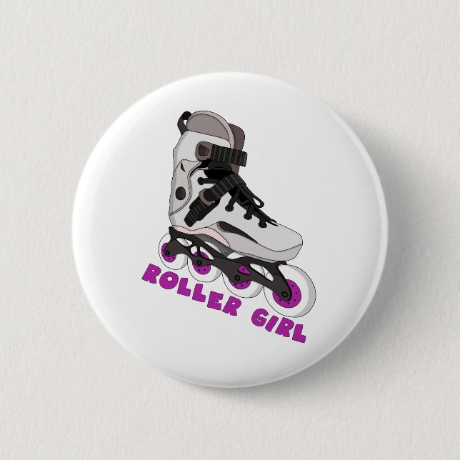 Roller Girl Button (Vorderseite)