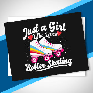 Roller Girl - Girl Who Lieben Roller Skaten Postkarte