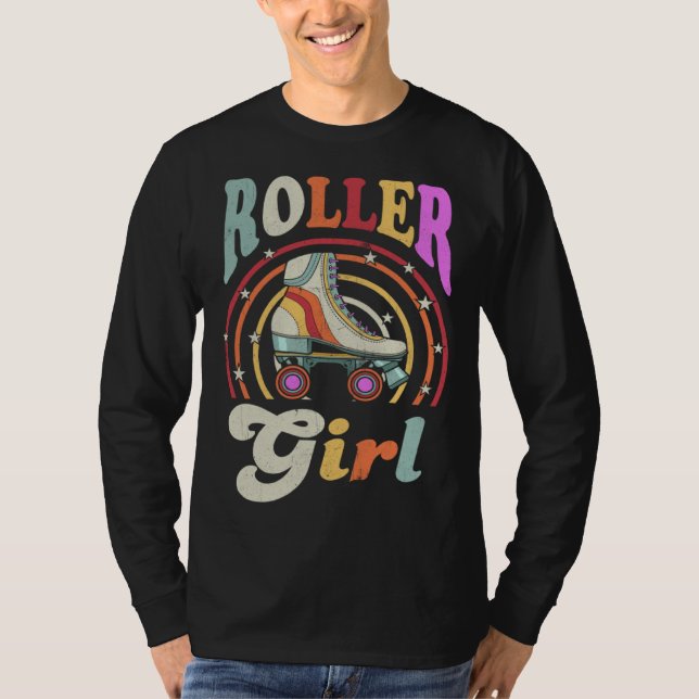 Roller Girl Retro Roller Derby Roller Skating Roll T-Shirt (Vorderseite)