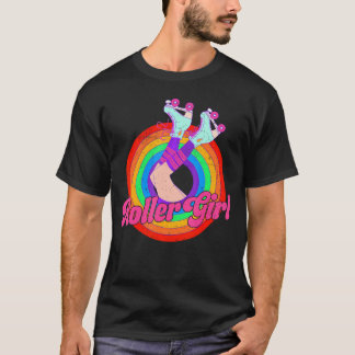 Roller Girl Skater Skaten 70er 80er Skate T-Shirt