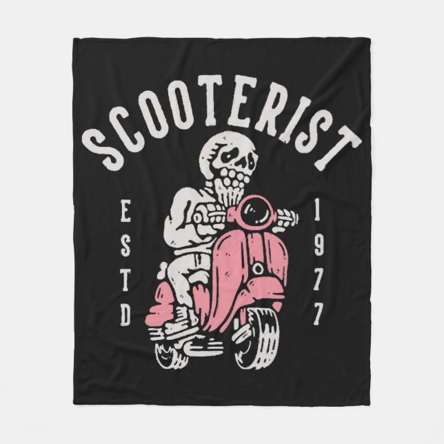 Roller Ihr Slogan hier Fleecedecke (Vorderseite)
