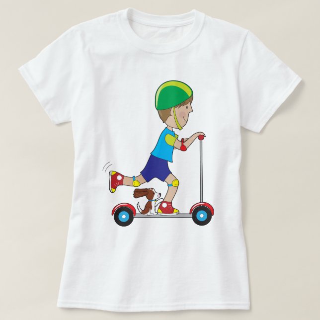 Roller-Junge T-Shirt (Design vorne)
