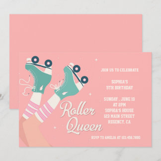 Roller Queen Retro Birthday Einladung