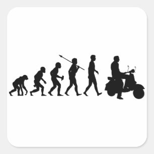 Roller-Reiter Quadratischer Aufkleber