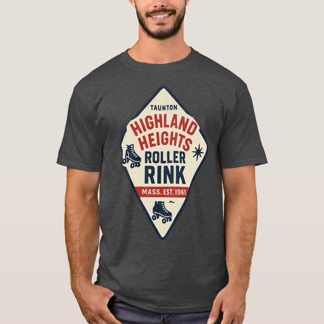 Roller Rink, Taunton, MA Retro R T-Shirt (Vorderseite)