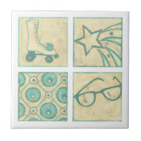 Roller Rink Woodblock Zeichnend von Chariklia Zarr