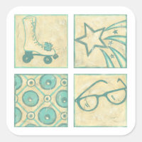 Roller Rink Woodblock Zeichnend von Chariklia Zarr