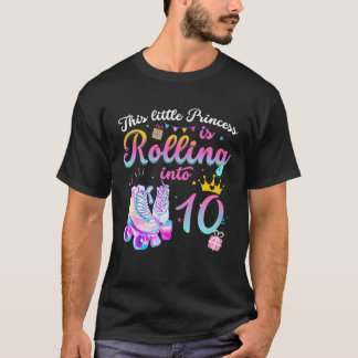 Roller Skate 10. Geburtstag Shirt 10 Jahre Alte Mä