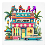 Roller Skate Beach Shop FOTO DRUCKEN