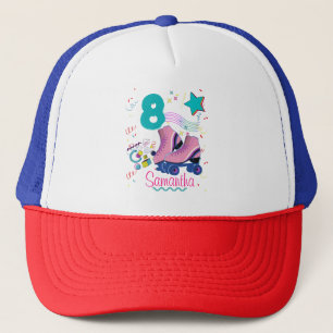 Roller Skate Birthday Girl Retro Skaten Truckerkappe