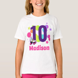Roller Skate Birthday Party Age Shirt