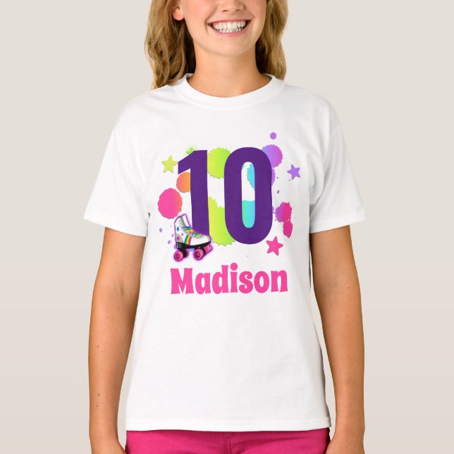 Roller Skate Birthday Party Age Shirt (Vorderseite)