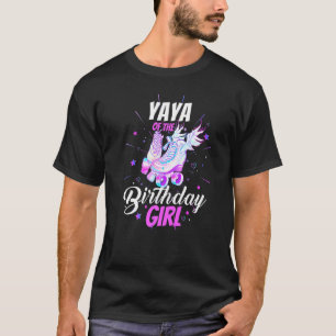 Roller Skate Birthday Yaya Funny Roller Skaten Pa T-Shirt