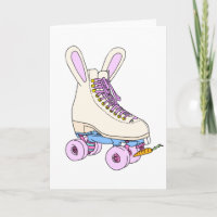 Roller Skate Bunny Card (Spaß / Cartoon / Ostern)
