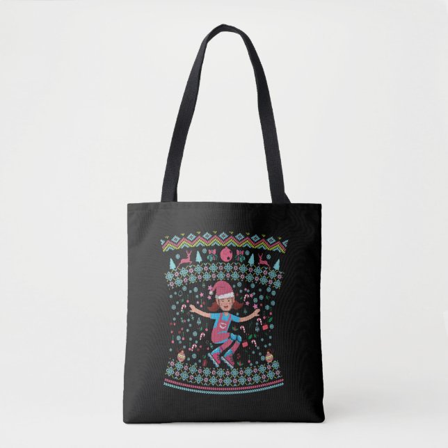 Roller Skate Christmas Girl Tasche (Vorderseite)