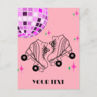 Roller Skate Derby Skaten Pink Disco Geburtstag