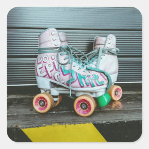 Roller-Skate Epic Quadratischer Aufkleber