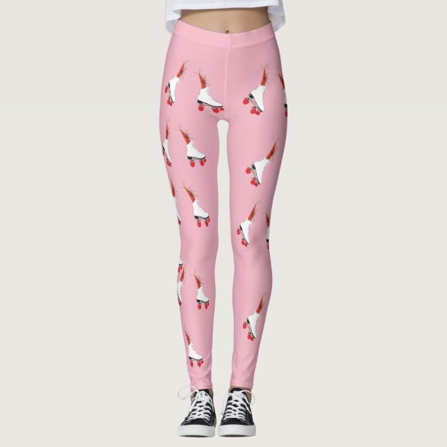 Roller-Skate für alle benutzerdefinierten Leggings (Vorderseite)