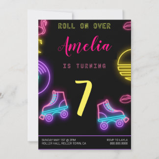 Roller Skate Geburtstagseinladung Einladung
