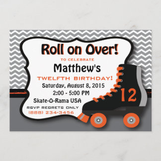 Roller Skate Geburtstagsparty Einladung