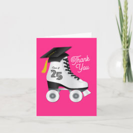 Roller Skate Graduation Party Skaten rosa Rosa Einladung