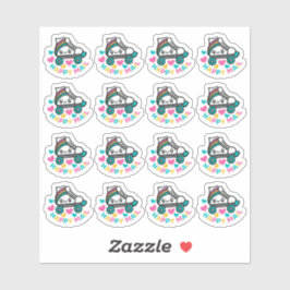 Roller Skate Happy Mail Custom Cut Vinyl Sticker