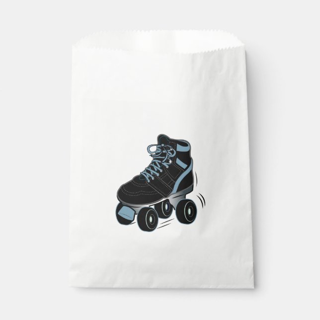 Roller-Skate in Schwarz Geschenktütchen (Vorderseite)
