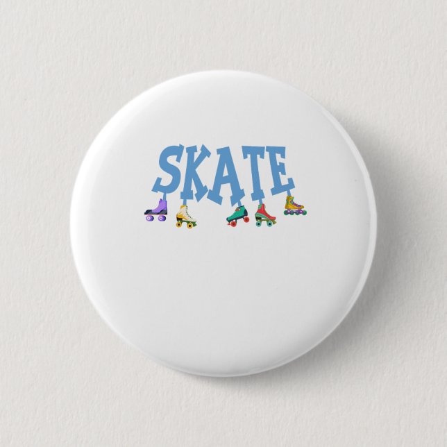 Roller-Skate Inline-Skaten-Rollerblading-Geschenk Button (Vorderseite)